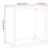 vidaXL 4 db antik fa sz&iacute;nű szerelt fa fali kockapolc 30x15x30 cm
