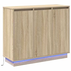vidaXL LED t&aacute;lal&oacute; Sonoma t&ouml;lgy 90 x 32 x 75 cm Faanyag