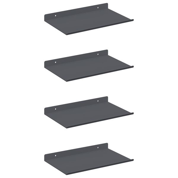 vidaXL Lebegő polc 4 pcs Antracit 30 x 18 x 2,5 cm Ac&eacute;l