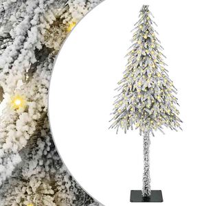 vidaXL Kar&aacute;csonyfa 300 LED-del &aacute;llv&aacute;nnyal Feh&eacute;r 210 cm PE &eacute;s Ac&eacute;l