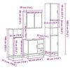 vidaXL 4 részes barna tölgy színű szerelt fa fürdőszobai bútorszett