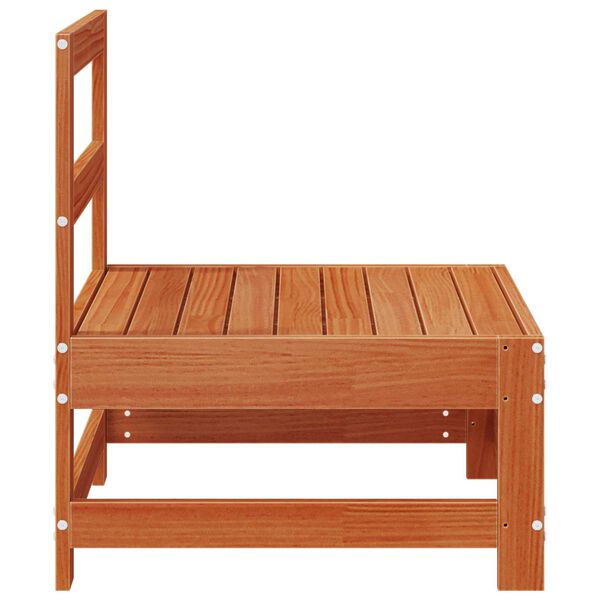 vidaXL Kerti K&ouml;z&eacute;pső Kanap&eacute; T&ouml;m&ouml;r fenyő Viaszbarna 62 x 62 x 70,5 cm