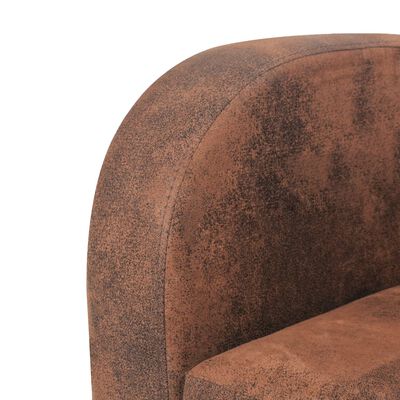 vidaXL kétszemélyes barna művelúr kanapé