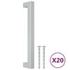 vidaXL 20 db ez&uuml;st rozsdamentes ac&eacute;l szekr&eacute;nyfoganty&uacute; 160 mm