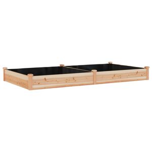 vidaXL t&ouml;m&ouml;r fenyőfa kerti magas&aacute;gy&aacute;s b&eacute;l&eacute;ssel 240x120x25 cm