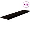 vidaXL l&eacute;pcsőfokok 16 db barna-fekete 120x30x2 cm t&ouml;m&ouml;r fa t&ouml;lgyfa
