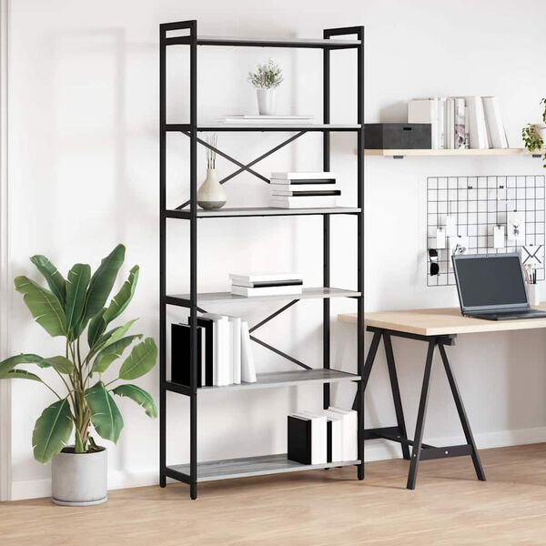 vidaXL K&ouml;nyvespolc Sz&uuml;rke sonoma 40 x 30 x 85 cm Faanyag