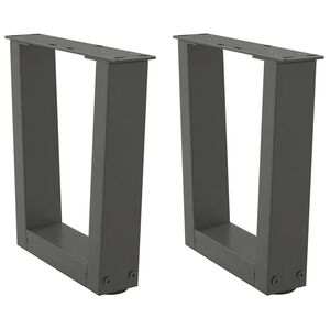 vidaXL 2 db antracitsz&uuml;rke, V-alak&uacute; ac&eacute;l doh&aacute;nyz&oacute;asztal l&aacute;b 30x(30-31,3) cm