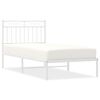 vidaXL fehér fém ágykeret fejtámlával 90x190 cm