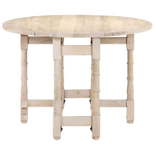 vidaXL kerek tömör mangófa étkezőasztal 110 x 76 cm