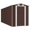 vidaXL s&ouml;t&eacute;tbarna horganyzott ac&eacute;l kerti f&eacute;szer 192 x 523 x 223 cm