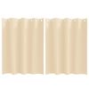 vidaXL Fekete F&uuml;gg&ouml;ny Gyűrűkkel 2 db Kr&eacute;msz&iacute;nű 140 x 140 cm Poli&eacute;szter