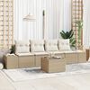 vidaXL Kanap&eacute; Szett p&aacute;rn&aacute;val p&aacute;rn&aacute;val 5 pcs Beige &eacute;s kr&eacute;m polirattan