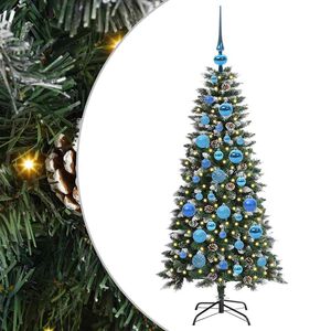 vidaXL Mű kar&aacute;csonyfa Z&ouml;ld 120 cm PVC &eacute;s műanyag &eacute;s ac&eacute;l