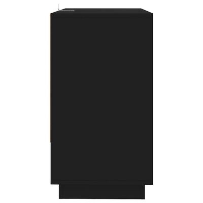 vidaXL fekete forgácslap tálalószekrény 70 x 41 x 75 cm