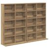vidaXL CD szekr&eacute;ny 2 db K&eacute;zműves T&ouml;lgy 65 x 23,5 x 97,5 cm Szerelt Fa