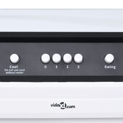 vidaXL 3 az 1-ben fehér-fekete hordozható léghűtő 80 W 480x340x980 mm