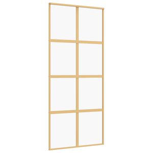 vidaXL aranysz&iacute;nű &aacute;tl&aacute;tsz&oacute; ESG &uuml;veg &eacute;s alum&iacute;nium tol&oacute;ajt&oacute; 90 x 205 cm