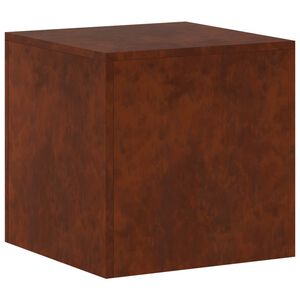 vidaXL N&ouml;v&eacute;ny&aacute;llv&aacute;ny Rozsd&aacute;s 40 x 40 x 40 cm Időj&aacute;r&aacute;s&aacute;ll&oacute; Ac&eacute;l