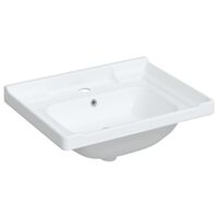 vidaXL fehér négyszögletű kerámia fürdőszobai mosdókagyló 61x48x23 cm