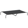 vidaXL fekete oxford sz&ouml;vet &eacute;s ac&eacute;l emelt kutyafekhely 150x90x20 cm