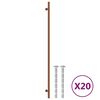 vidaXL 20 db bronz rozsdamentes ac&eacute;l szekr&eacute;nyfoganty&uacute; 480 mm