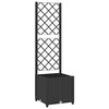 vidaXL fekete kerti vir&aacute;gl&aacute;da r&aacute;ccsal 40 x 40 x 136 cm PP