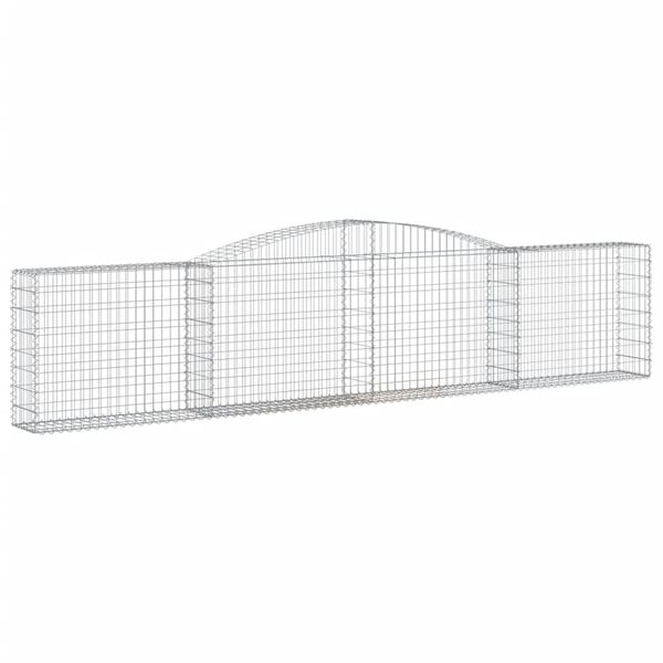 vidaXL 10 db &iacute;ves horganyzott vas gabion kos&aacute;r 400x30x80/100 cm