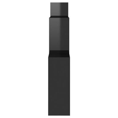 vidaXL magasfényű fekete forgácslap fali kockapolc 80 x 15 x 78,5 cm