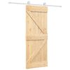 vidaXL Cs&uacute;sz&oacute; ajt&oacute; Term&eacute;szetes &eacute;s Feh&eacute;r 80 x 210 cm T&ouml;m&ouml;r Fenyőfa