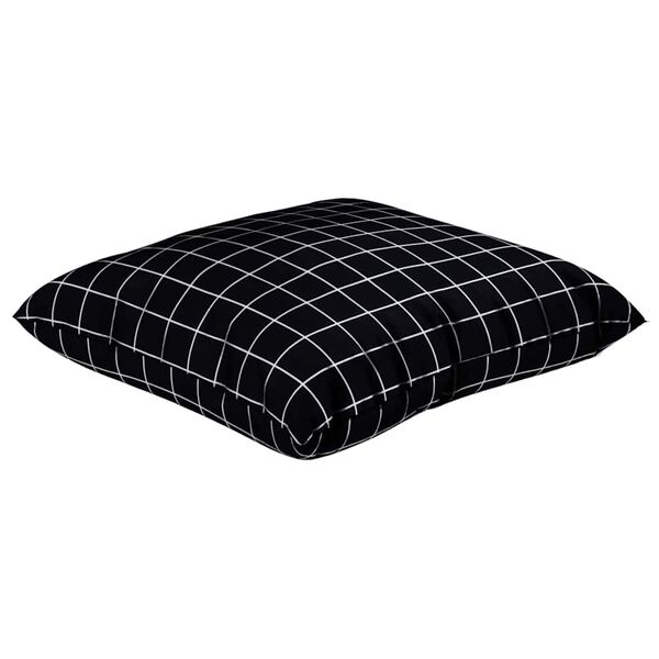 vidaXL Sz&oacute;rt P&aacute;rn&aacute;k 4 pcs Fekete Kock&aacute;s 50 x 50 cm Poli&eacute;szter sz&ouml;vet