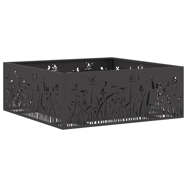 vidaXL Tűzrak&oacute; Fekete 80 x 80 x 30 cm Ac&eacute;l