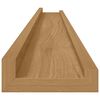 vidaXL Falpolc polcokkal t&aacute;rol&oacute;val 2 pcs Barna 100 x 9 x 3 cm Faanyag