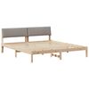 vidaXL &Aacute;gykeret fejt&aacute;ml&aacute;val Barna &eacute;s taupe 200 x 200 cm T&ouml;m&ouml;r fenyőfa