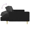 vidaXL 2 szem&eacute;lyes fekete sz&ouml;vet kanap&eacute;&aacute;gy l&aacute;btart&oacute;val