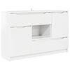 vidaXL Sz&eacute;f Magas F&eacute;nyű Feh&eacute;r 100 x 30 x 65,6 Szerelt Fa