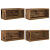 vidaXL CD t&aacute;rol&oacute; &aacute;llv&aacute;ny 4 db T&ouml;lgyfa 40 x 17 x 17 cm Szerelt Fa