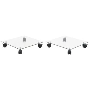 vidaXL 2 db n&eacute;gysz&ouml;gletű g&ouml;rgős vir&aacute;gal&aacute;t&eacute;t edzett &uuml;vegből, 35x35 cm