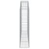 vidaXL &iacute;ves horganyzott vas gabion kos&aacute;r 200x30x120/140 cm