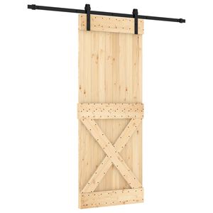 vidaXL Cs&uacute;sz&oacute; ajt&oacute; 80 x 210 cm Szil&aacute;rd Fenyőfa (Nem Kezelt)