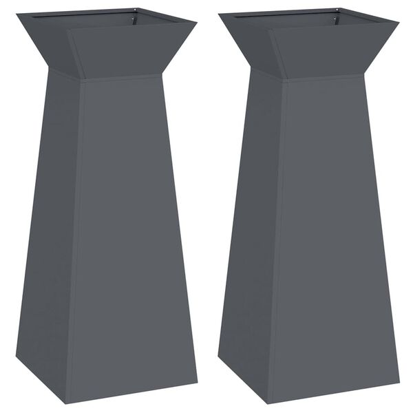 vidaXL Pill&eacute;r &Uuml;ltető 2 pcs Antracit 40 x 40 x 100 cm