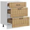vidaXL Konyhai als&oacute; szekr&eacute;ny Lucca k&eacute;zműves t&ouml;lgy szerelt fa
