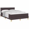 vidaXL Boxspring &aacute;gy matraccal s&ouml;t&eacute;tbarna 140 x 190 cm sz&ouml;vet