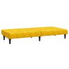 vidaXL kétszemélyes sárga bársony kanapéágy