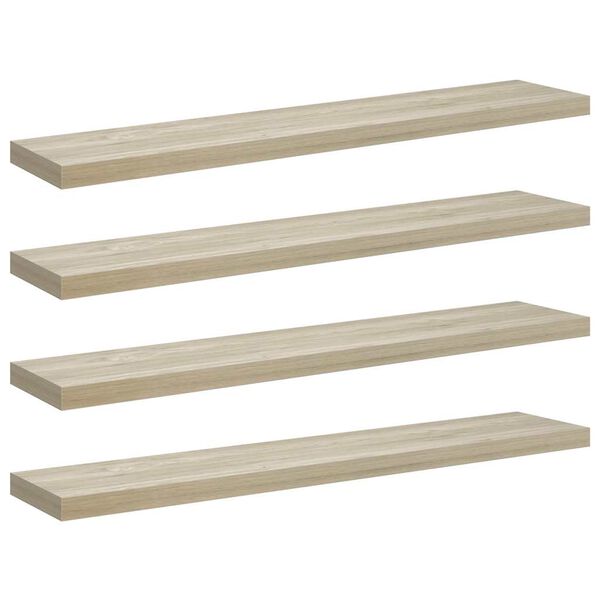 vidaXL 4 db t&ouml;lgysz&iacute;nű MDF lebegő fali polc 120 x 23,5 x 3,8 cm