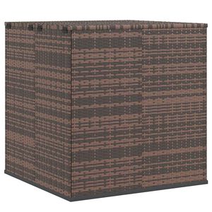 vidaXL barna polyrattan kerti p&aacute;rnatart&oacute; doboz 100 x 97,5 x 104 cm