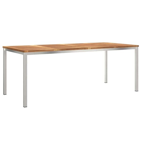 vidaXL &Eacute;tkezőAsztal Barna 200 x 90 x 75 cm T&ouml;m&ouml;r Teakfa