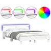vidaXL feh&eacute;r &aacute;gykeret fejt&aacute;ml&aacute;val &eacute;s LED-del 150 x 200 cm