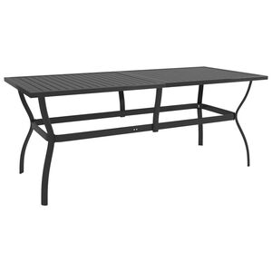 vidaXL antracitsz&uuml;rke ac&eacute;l kerti asztal 190 x 80 x 72 cm