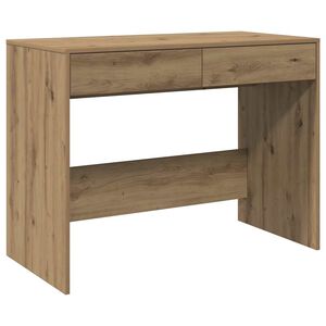 vidaXL k&eacute;zműves t&ouml;lgy sz&iacute;nű szerelt fa &iacute;r&oacute;asztal 101 x 50 x 76,5 cm
